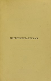 Front cover of Lehrbuch der Experimentalphysik für Studirende by Emil Warburg