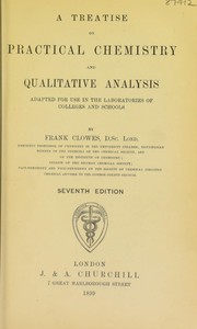 Front cover of A treatise on practical chemistry and qualitative analysis by Frank Clowes