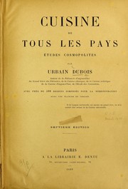 Cover of La cuisine de tous les pays by Urbain Dubois
