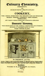 Cover of Culinary chemistry by Friedrich Christian Accum