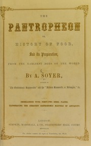Cover of The pantropheon by Alexis Soyer