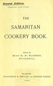 Cover of The Samaritan cookery book by E. P. Watson