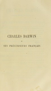 Front cover of Darwin et ses précurseurs français by Armand de Quatrefages de Bréau