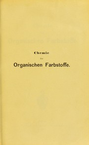 Front cover of Chemie der organischen Farbstoffe by Rudolf Hugo Nietzki