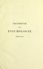 Cover of Grundzuge der psychologie by Hermann Ebbinghaus