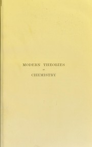 Front cover of Modern theories of chemistry by Meyer, Lothar
