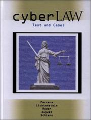 Front cover of Cyberlaw by Gerald R. Ferrera