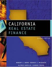 Front cover of California real estate finance by Bond, Robert J.