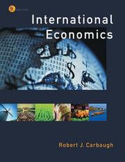 Front cover of International economics by Robert J. Carbaugh