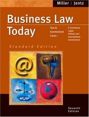 Front cover of Business Law Today by Roger LeRoy Miller