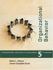 Cover of Organizational behavior by Nelson, Debra L.