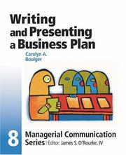 Front cover of Writing and presenting a business plan by Carolyn A. Boulger