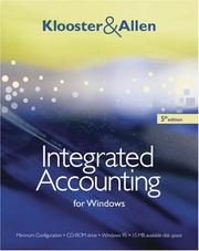 Front cover of Integrated accounting for Windows by Dale H. Klooster
