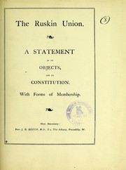 Cover of The Ruskin Union by Ruskin Union