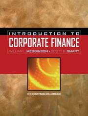 Cover of Introduction to Corporate Finance (with Thomson ONE and Access Card) by L Megginson