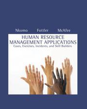Cover of Human resource management applications by Stella M. Nkomo