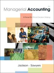 Cover of Managerial accounting by Steve Jackson