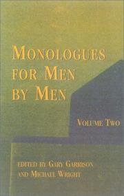 Cover of Monologues for men by men by Wright, Michael