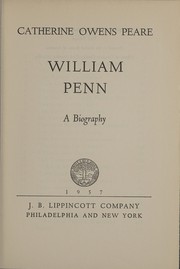 Cover of William Penn by Catherine Owens Peare