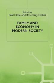 Cover of Family and economy in modern society by Paul Close