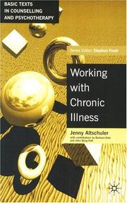Cover of Working with chronic illness by Jenny Altschuler