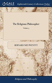 Cover of Religious Philosopher by Bernard Nieuwentyt
