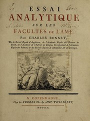 Front cover of Essai analytique sur les facultés de l'ame by Charles Bonnet