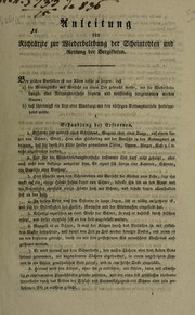 Front cover of Anleitung für Nichtärzte zur Wiederbelebung der Scheintodten und Rettung der Vergifteten by Austria