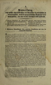 Front cover of A. Anweisung, nach welcher sich die Vorsteher der Gemeinden in jenen Fällen zu verhalten haben, wenn die morgenländische Brechruhr in der Nähe herrscht, oder aber in ihrer Ortschaft selbst ausbricht by Austria