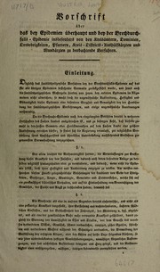 Cover of Vorschrift über das bey Epidemien überhaupt und bey der Brechdurchfalls-Epidemie insbesonders von den Kreisämtern, Dominien, Ortsobrigkeiten, Pfarrern, Kreis-Districts-Aushülfsärzten und Wundärzten zu beobachtende Verfahren by Lower Austria (Austria)