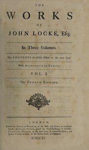 Front cover of The works of John Locke, esq by John Locke