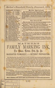 Front cover of Mather's household family almanack 1878 by William Mather