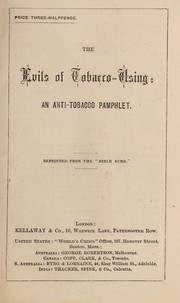 Front cover of The evils of tobacco-using by Unknown