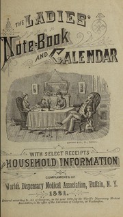 Front cover of The ladies' note book and calendar by World's Dispensary Medical Association