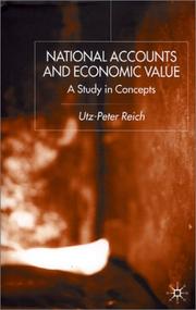 Front cover of National Accounts and Economic Value by Utz-Peter Reich