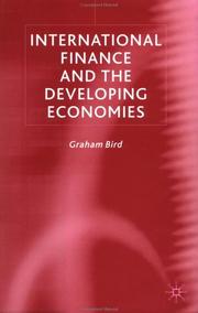 Front cover of International finance and the developing economies by Graham R. Bird