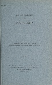 Front cover of The constitution of scopoletin by Charles W. Moore