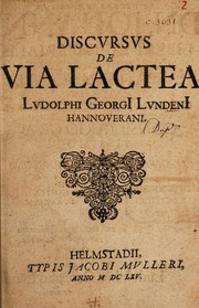 Cover of Discursus de Via Lactea by Ludolff Georg Lünde