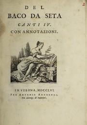 Cover of Del baco da seta by Zaccaria Betti