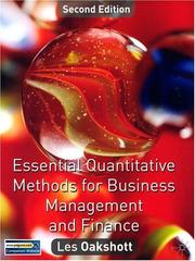 Front cover of Essential Quantitative Methods for Business, Management and Finance by Les Oakshott