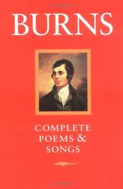 Front cover of Burns, poems and songs by Robert Burns