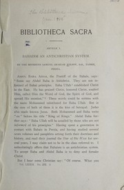 Cover of Bahaism by Samuel Graham Wilson