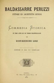 Front cover of Baldassare Peruzzi, pittore ed architetto senese by Giovacchino Losi