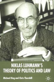 Front cover of Niklas Luhmann's theory of politics and law by King, Michael