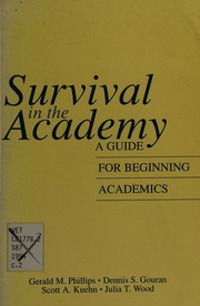 Front cover of Survival in the academy by Gerald M. Phillips
