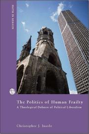 Front cover of The politics of human frailty by Christopher J. Insole