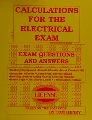 Front cover of Calculations for the Electrical Exam 99N by Tom Henry