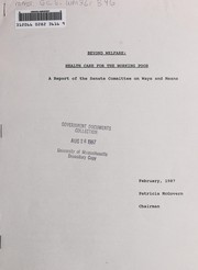 Front cover of Beyond welfare by Massachusetts. General Court. Senate. Committee on Ways and Means.