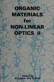 Front cover of Organic materials for non-linear optics II by International Symposium on Organic Materials for Non-linear Optics (2nd 1990 Oxford, England)