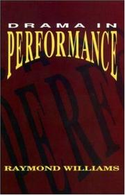 Cover of Drama in performance by Raymond Williams